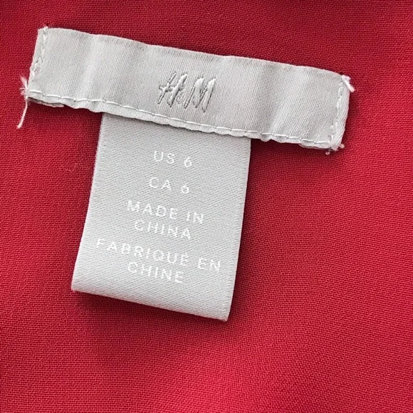 H&M Red Fit & Flare Midi Dress - Picture 10 of 12